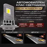 LED система H7 H 100 Premium Slim Fan 12V, 70W, Canbus - 2