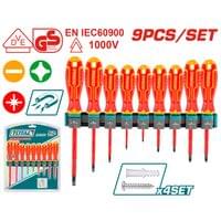 Комплект отвертки VDE 1000 V, TOTAL INDUSTRIAL, 9 части - 1