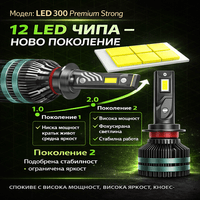 LED система H4 H 300 Premium Strong 12V, 300W, 20 000LM,... - 4