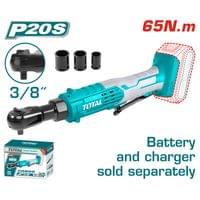 Акумулаторна тресчотка TOTAL, 3/8&amp;quot;, 20 V, 65 Nm, без батерия - 1