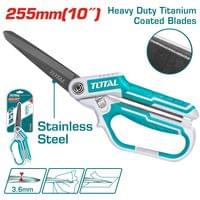 Ножици TOTAL Industiral, INOX, титаново покритие, 255 mm - 1