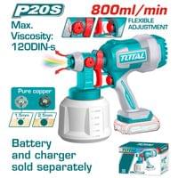 Акумулаторен пистолет за боядисване TOTAL, 20 V, 1 L, без... - 1