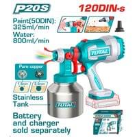 Акумулаторен пистолет за боядисване TOTAL, 20 V, 800 ml,... - 1 Акумулаторен пистолет за боядисване TOTAL, 20 V, 800 ml,... - 1