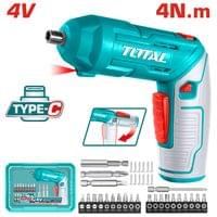 Акумулаторна отвертка TOTAL, 1/4&amp;quot;, 4 V, 4 Nm + аксесоари - 1