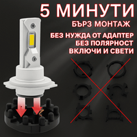 LED Система H4 H 60 Silver Slim – 1:1 с халоген 12V, 60W,... - 3