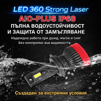 LED система H4 H 360 Strong Laser 12V 360W 22 000lm 6000K... - 7