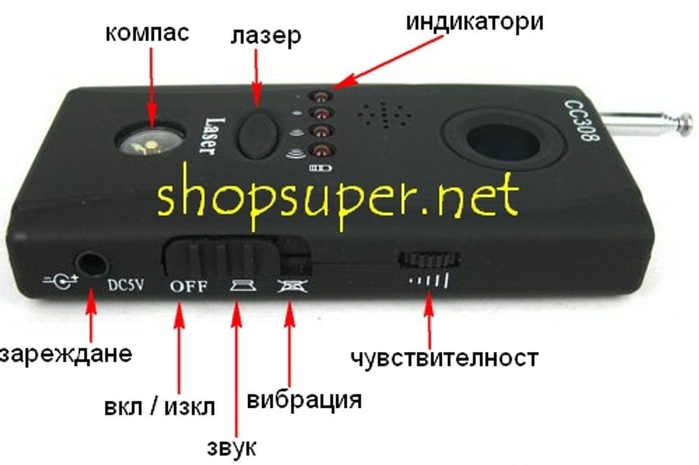 Детектор за GPS тракери,подслушватели и скрити камери