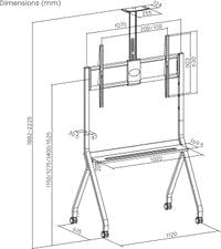 Мобилен стенд IQ Height-adjustable Stand HY5800 - 2 Мобилен стенд IQ Height-adjustable Stand HY5800 - 2