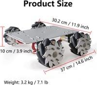 Метална 4WD интелигентна роботизирана платформа с колела... - 2 Метална 4WD интелигентна роботизирана платформа с колела... - 2