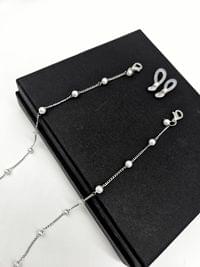 Верижка за очила &amp;quot;Silver&amp;amp;pearl&amp;quot; - 0