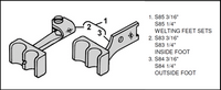S85 1/4 - DOUBLE WELTING/PIPING/CORDING FEET SET 1/4 =... - 0
