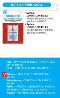 6425 R 080-2.5 - SCS 130 MET ZWI R 80/2.5 Двойна игла с... - 2 6425 R 080-2.5 - SCS 130 MET ZWI R 80/2.5 Двойна игла с... - 2