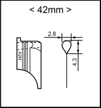 SA6806-101 - A2M Нож илик око 2.8x4.3-42 mm BAS610, B980 - 1