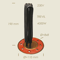 Q.2410 - 786.FA Нагревател за Trevil 4 kW ф110 L-190 - 1