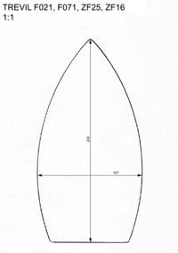 TREVIL F021 - ПОДЛОЖКА ТЕФЛОН-АЛУМИНИЙ ЗА F022, F003 F004... - 1