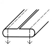 KHF41 16/8 - Reverse Belt loop folder for double needle - 2