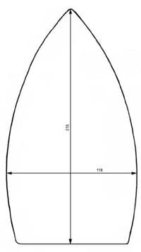 SA-120A - Ghidini PTFE TEFLON-ALUMINUM IRON SHOE - 0