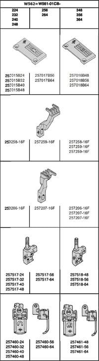 W561-01CB-240 - W562-01CB Иглен комплект 240 = 257015B40... - 0