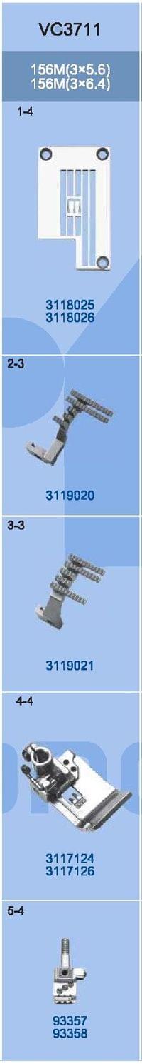 VC3711-156M  - VC3611-156M Needle gauge 356 left fabric... - 0