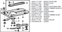 B2401-771-OAO - NEEDLE PLATE BASE SET W TRIMMER... - 0