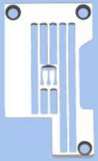 14-813 Or - Needle plate 364 for RX-9803 ALK - original - 1