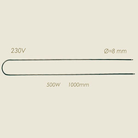 Q.0030 - 606.D HEATING ELEMENT FOR TABLE 500W L=1 m - 0