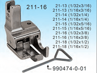 21-16 - DUAL COMPENSATING TWO-SIDED PRESSER FOOT 1/32x3/8... - 1