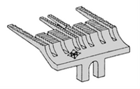 15-443  - Feed dogs for 1404-6P 1/4 - 6 needles - 1