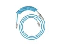 HP HyperX USB-C Coiled Cable Light Blue-White - 1