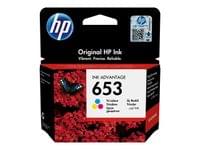 HP 653 Tri-color Original Ink Advantage Cartridge - 1 HP 653 Tri-color Original Ink Advantage Cartridge - 1