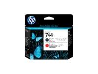 HP 744 Matte Black &amp; Red Printhead - 2