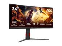 AOC CU34G4Z 34inch 3440x1440 1ms 2xHDMI DP USB Black/Red - 0