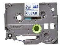 BROTHER TZE133 12mm BLUE ON CLEAR - 2