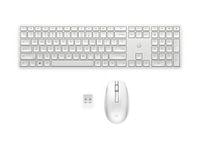 HP 655 White Wireless Keyboard and Mouse Combo - 1