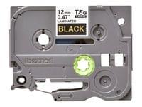 Brother TZe-334 Tape Gold on Black , Laminated, 12mm, 8m... - 1