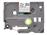 BROTHER TZE135 12mm WHITE ON CLEAR - 2