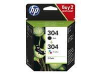 HP 304 2-Pack Black/Tri-color Original Ink Cartridges - 1