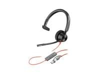 HP Poly Blackwire 3310 Monaural USB-C Headset +USB-C/A... - 1