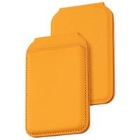 Dviced Leather magsafe foldable cardholder - Orange - 1