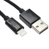 Dviced Cable USB-A to Lightning Nylon Textile 0,25m - Black - 2