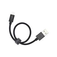 Dviced Cable USB-A to Lightning Nylon Textile 0,25m - Black - 3