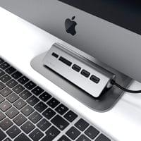 Satechi Aluminium Type-C USB Hub (3x USB 3.0,MicroSD) -... - 3