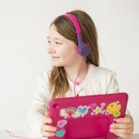 JLAB JBuddies Pop Wired Kids Headphones - Pink - 3