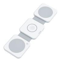 Dviced 3-in-1 foldable magnetic wireless charger - White - 1 Dviced 3-in-1 foldable magnetic wireless charger - White - 1
