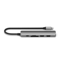 Satechi 6-in-1 USB-C Slim Multiport Adapter - Space Grey - 2