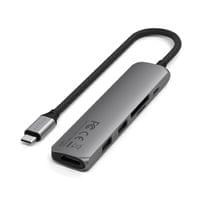 Satechi 6-in-1 USB-C Slim Multiport Adapter - Space Grey - 6