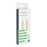 Dviced Cable USB-C to USB-C silicone 1,25m - White - 2