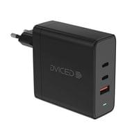 Dviced Wall charger w cable 65W GaN 2 USB-C 1 USB-A EU -... - 1