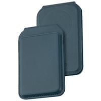 Dviced Leather magsafe foldable cardholder - Blue - 0