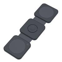 Dviced 3-in-1 foldable magnetic wireless charger - Black - 1